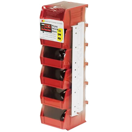 Quantum Storage Systems® ULTRA Stack & Hang 6 Bin Set in Red | 5.75" x 4.125" x 3" | Michaels®